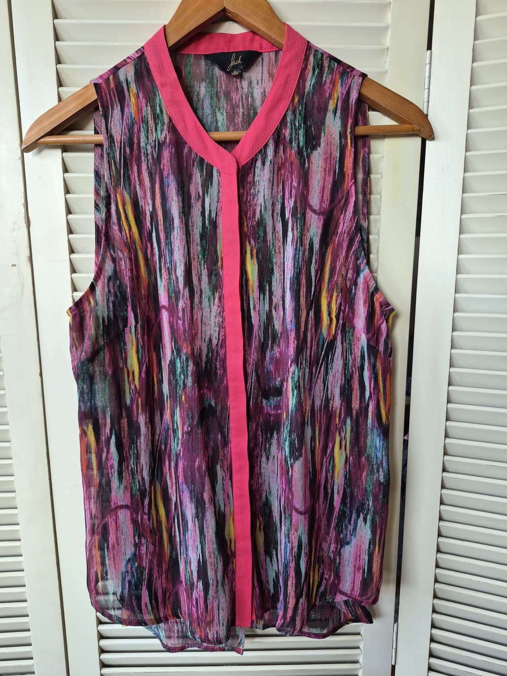Jack by BB Dakota Sheer Sleeveless Blouse Size Large